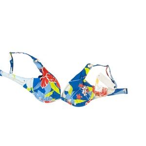 Roxy Blue Floral Bikini Top